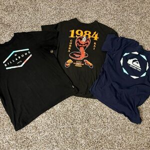 Black and Navy Graphic T-Shirts Set